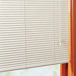 1 Privacy Aluminum Blinds Awardblinds Privacy Aluminum Blinds In Bone No Holes Routless Close Up