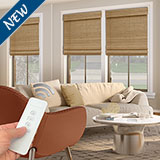 Motorized Woven Wood Shades