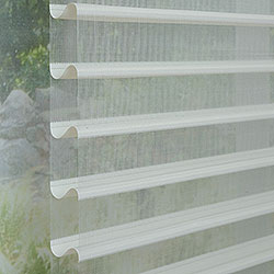 Designer Sheer Shades - Close-up White Open