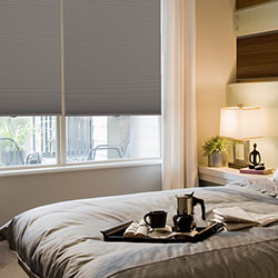 Cordless 1/2 inch Single Cell Blackout Shades - Storm