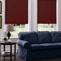 Designer Light Filtering Fabric Roller Shades - Red Velvet