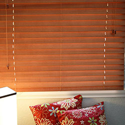 Premium 2 inch Faux Wood Blinds - Real Grain Oak