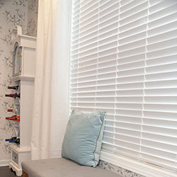Premium 2 inch Faux Wood Blinds - Smooth Snow White