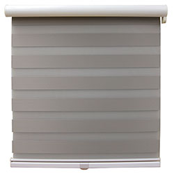 thumbnail interactive-video image 1 of HTTMT Cordless Zebra Roller Blinds – Brown, 72" Wide, Sheer & Privacy Combo 1 of 2