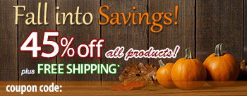 45% off Fall Savings Sale!