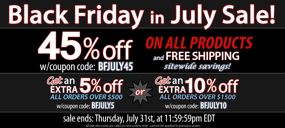 45% off Black Friday in July