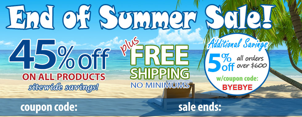 45% off End of Summer Sale