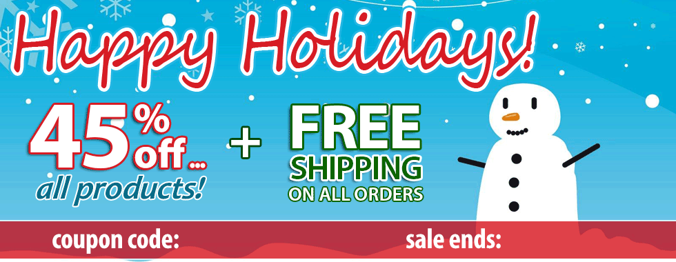 45% off Happy Holidays Sale