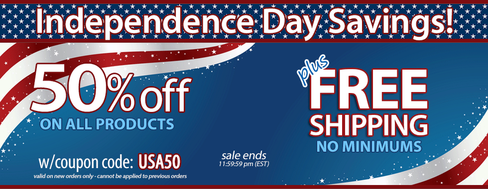 50% off 4th of July Sale!