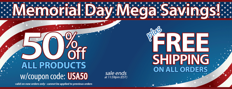 50% off Memorial Day Sale!