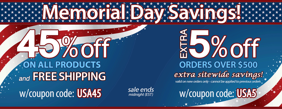 45% off Memorial Day Sale!