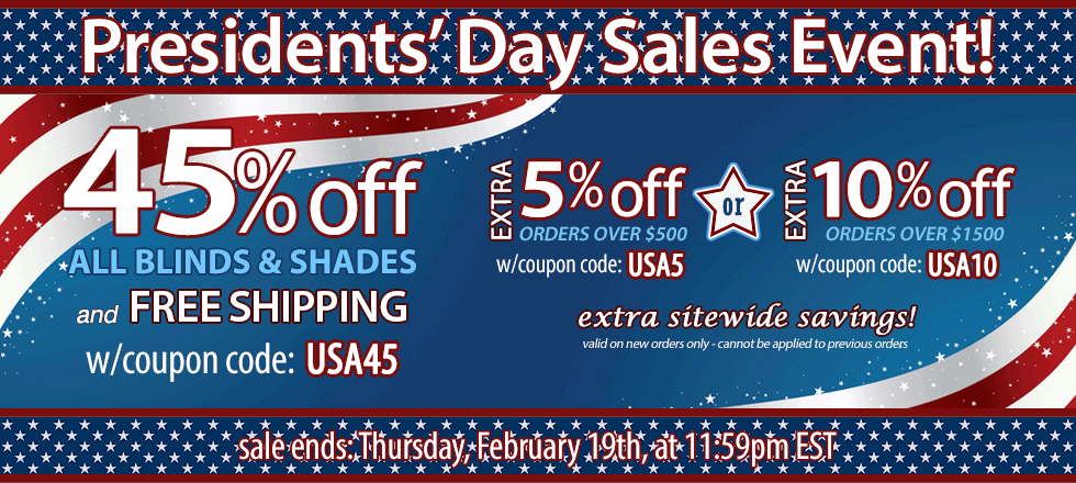 45% off Presidents Day Sale!