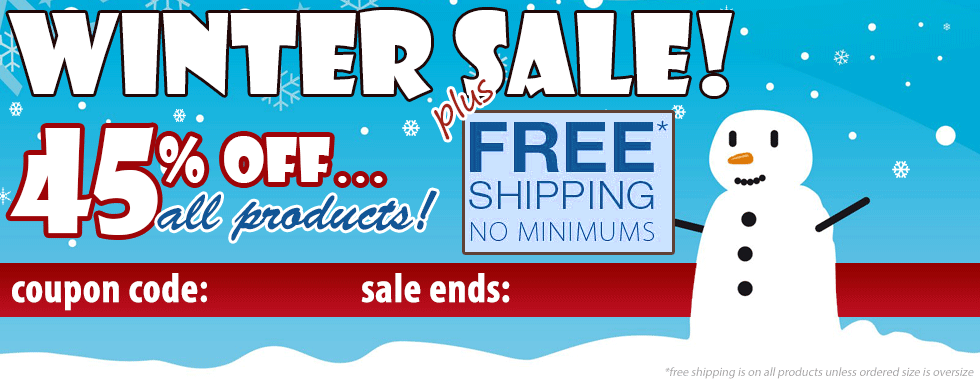 Winter Sale! 45% off All Products!