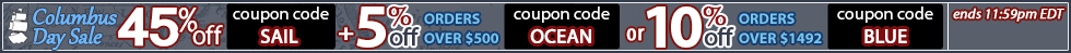 45% off Columbus Day Sale
