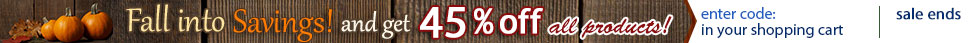 45% off Fall Savings Sale!