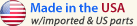 Made in the USA with imported and domestic parts