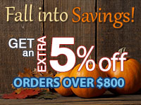 Extra 5% off Orders over $800 Extra 5% off Orders over $800