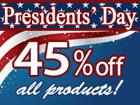 45% off Presidents Day Sale! 45% off Presidents Day Sale!